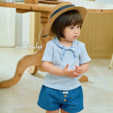 ［milk balm］Sailor tie stripe tops