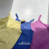 ［milk balm］Heart rib rompers