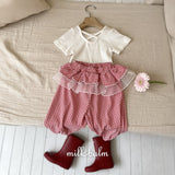 ［milk balm］Cross eyelet tee