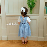 ［milk balm］Ribbon embroidery suspender skirt