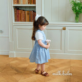 ［milk balm］Ribbon embroidery suspender skirt