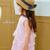 ［milk balm］Jenny dot ribbon rattan hat