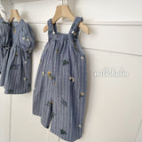 ［milk balm］Provence embroidery overalls