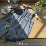 ［milk balm］Provence embroidery overalls