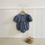 ［milk balm］Provence embroidery rompers