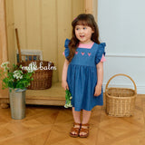 ［milk balm］Strawberry denim one-piece