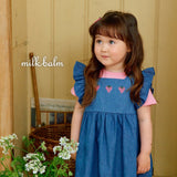 ［milk balm］Strawberry denim one-piece
