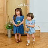 ［milk balm］Strawberry denim rompers