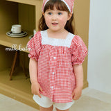 ［milk balm］Ivy check blouse