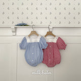 ［milk balm］Ivy check rompers