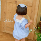 ［milk balm］Ivy check rompers