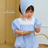 ［milk balm］Ivy check rompers