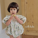 ［milk balm］Rosa embroidery rompers