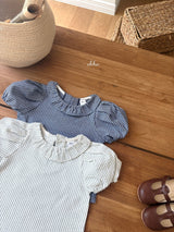 ［ohho］Roel stripe blouse