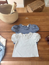 ［ohho］Roel stripe blouse