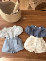 ［ohho］Roel stripe blouse