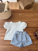 ［ohho］Roel stripe blouse