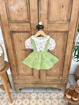 ［ohho］Rose frill puff blouse