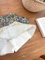 ［ohho］Froral shirring skirt