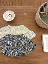 ［ohho］Froral shirring skirt