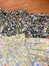 ［ohho］Floral puff blouse