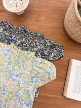 ［ohho］Floral puff blouse