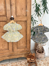 ［ohho］Floral puff blouse
