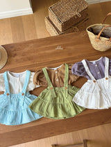 ［ohho］Eyelet shirring suspender sikrt