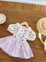 ［ohho］Eyelet shirring suspender sikrt