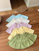 ［ohho］Eyelet shirring suspender sikrt