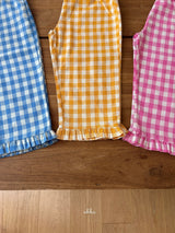 ［ohho］Gingham frill pants