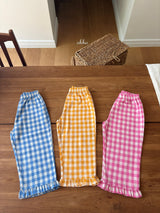 ［ohho］Gingham frill pants
