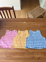 ［ohho］Gingham frill sleeveless blouse