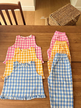 ［ohho］Gingham frill sleeveless blouse