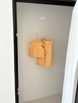 ［ohho］Gingham frill sleeveless blouse
