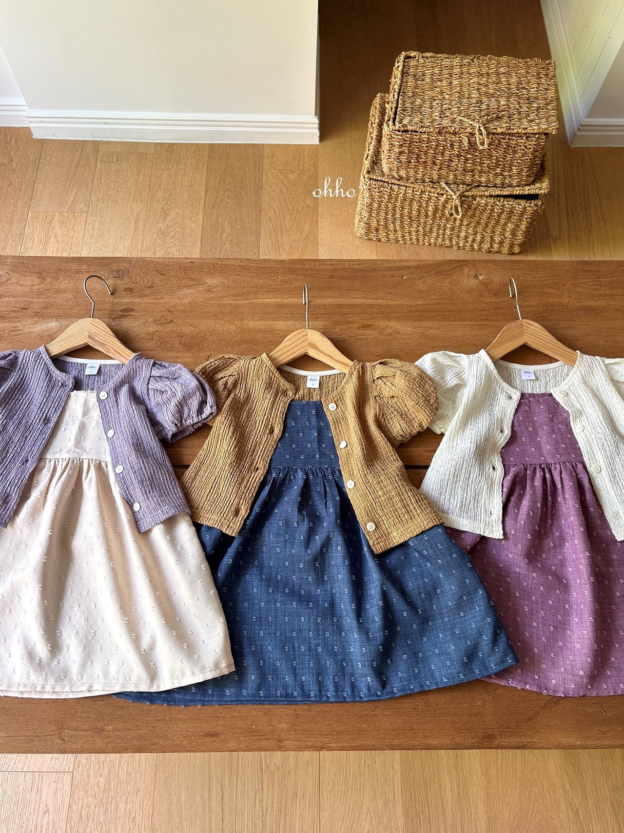 ［ohho］French short cardigan
