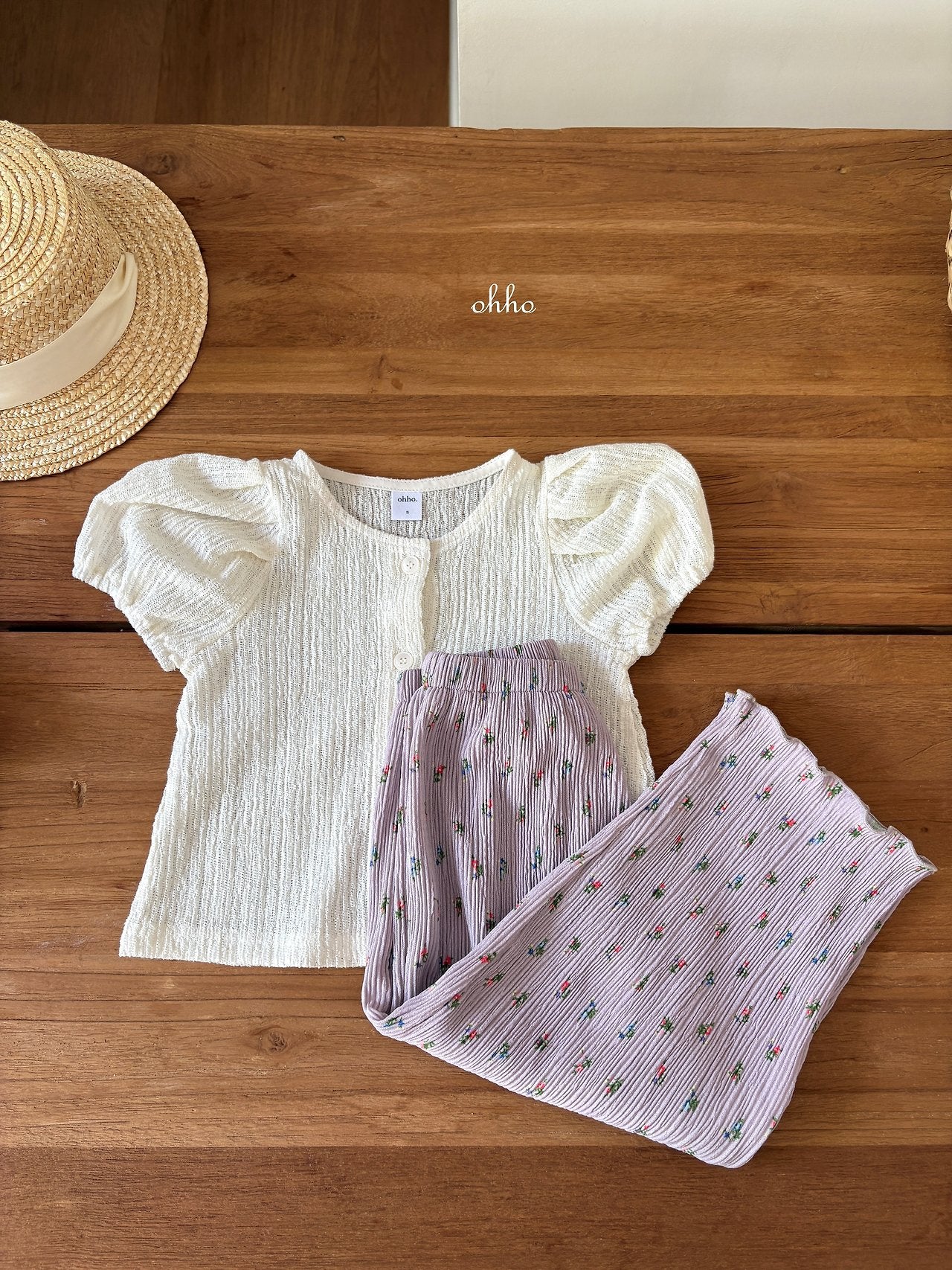 ［ohho］French short cardigan