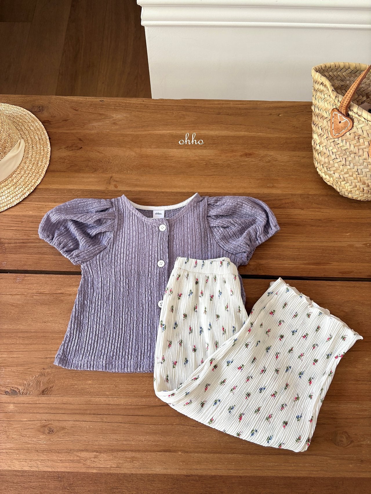 ［ohho］French short cardigan
