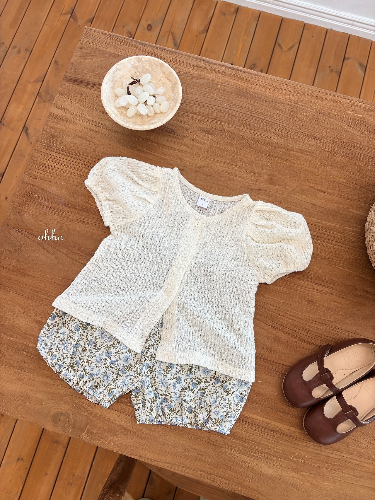 ［ohho］French short cardigan