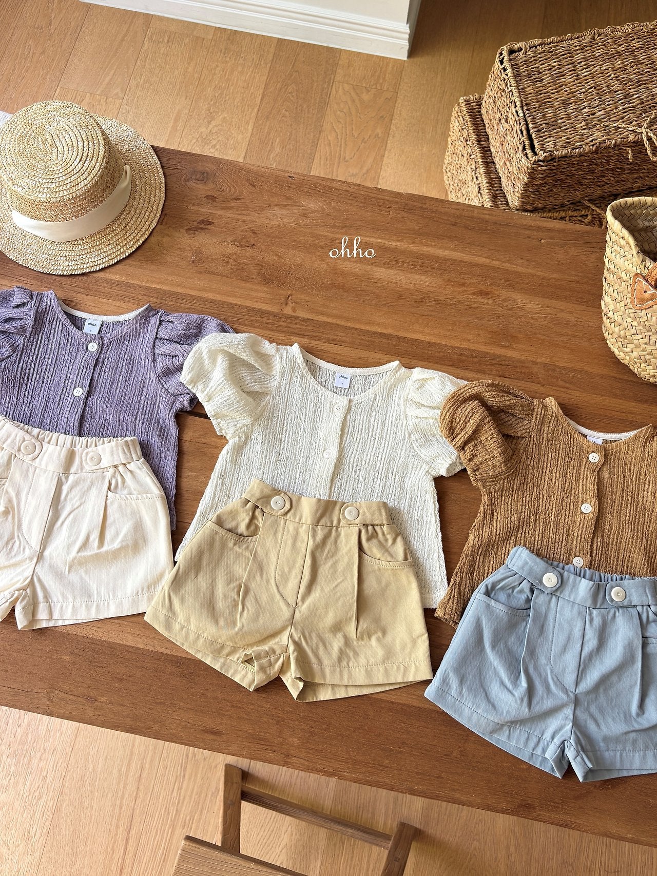［ohho］French short cardigan