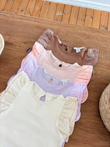 ［ohho］Angel embroidery wing tee