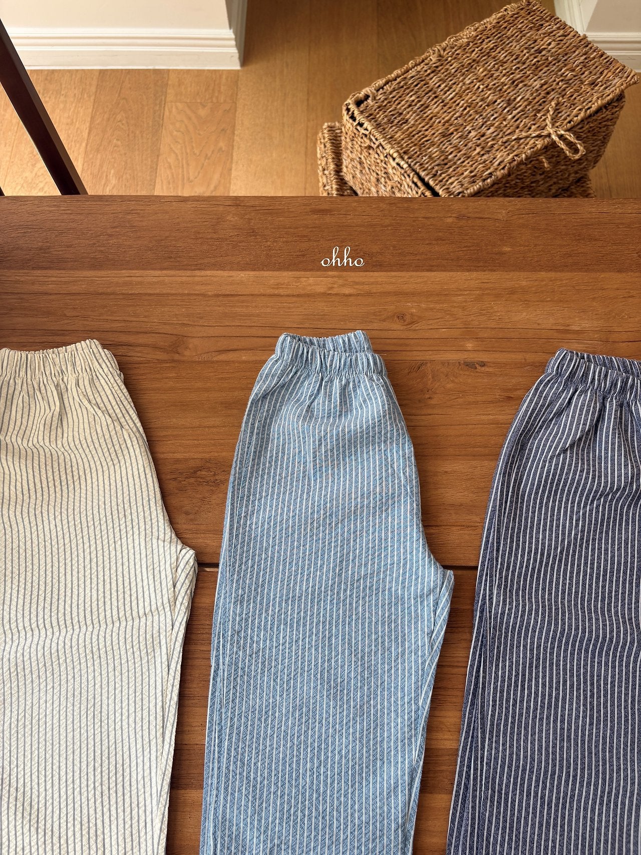［ohho］Pepper stripe pants