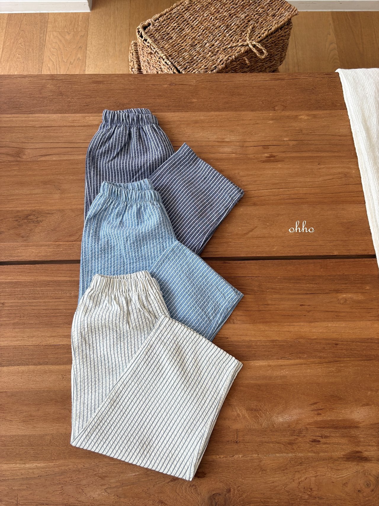 ［ohho］Pepper stripe pants