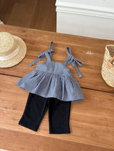 ［ohho］Pepper stripe camisole blouse