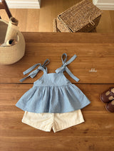 ［ohho］Pepper stripe camisole blouse