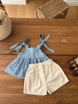 ［ohho］Pepper stripe camisole blouse