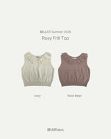 ［BELLOT］Rozy frill knit tops (kids)