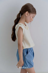 ［BELLOT］Rozy frill knit tops (kids)