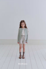 ［BELLOT］Linen rib cardigan (kids)
