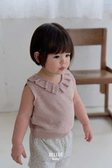 ［BELLOT］Rozy frill knit tops (baby)